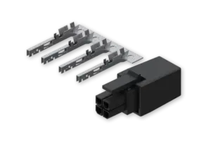 4-PIN plug with contact terminals